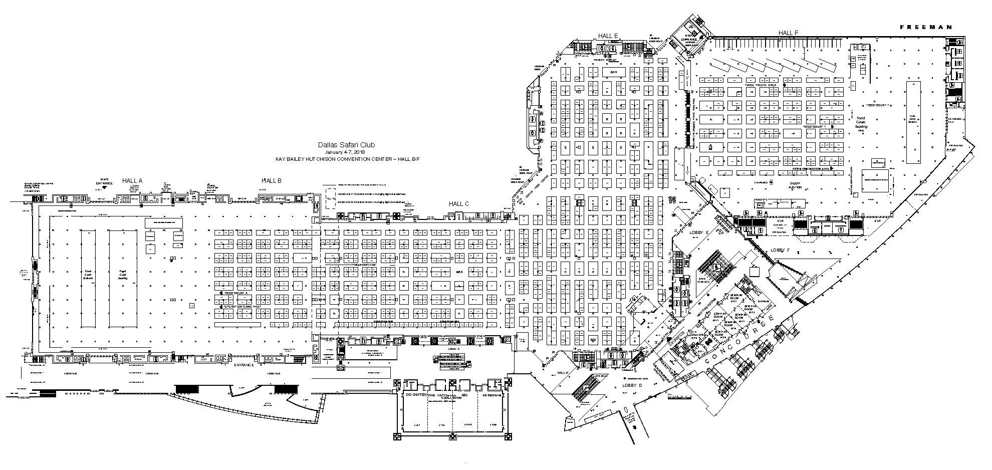 Dallas Safari Club Convention floor plan